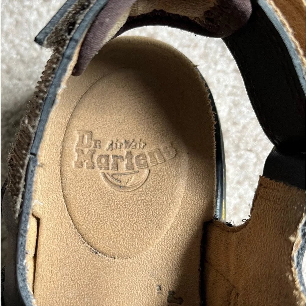 Dr. Martens Kids Brown Leather Mary Jane Clog with Buckle